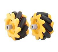 Roue Mecanum 48mm, Pièces de Voiture Robot Intelligent Omnidirectionnel de Haute qualité, Composants de Jouets de Bricolage pour Les Amateurs de Blocs de Construction (Paire)