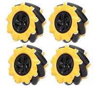 Roue Mecanum à fonctionnement fluide de 80 mm, caoutchouc ABS omnidirectionnel, kit de robot à roue Mecanum, accessoires de voiture intelligents pour jouet de bricolage à couplage TT(Two pairs)