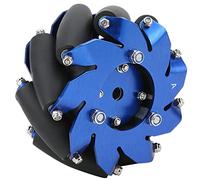 Roue Mecanum Droite en Aluminium de 4 Pouces avec Rouleaux en Caoutchouc TPU, Pièces de Robot Industriel pour un Mouvement Complet et un Support deImportant