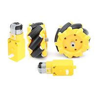 Roue Mecanum + pour moteur à engrenages TT, pièces détachées et accessoires pour voitures robotisées intelligentes, composants de jouets à monter soi-même, 80 mm