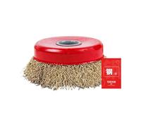Roue métallique de type bol 100, meuleuse d'angle, roue polissage 125, polisseuse, brosse en acier inoxydable(Large Red Bowl Wire Wheel 22mm 2pcs)