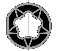 Roue Moteur Diam.50 Pour Tube 70x1,5 Clippage Dur