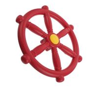 Roue Pirate pour Garçon et Filles, Volant Cabane Arbres, Plastique Rouge | Accessoire Nautique pour Balançoire et Maison D’arbre, Bords Arrondis, Pose Facile, Jeu Actif