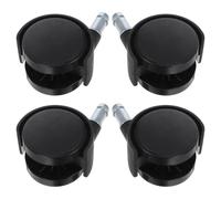 Roue Pivotante D’aspirateur Nylon 4 Pièces, 2 Pouces, Tige 7/16 | Montage 7/8 Pouces, Roulement à Billes Intégré, Support Large, pour Sols Durs et Nettoyage Silencieux