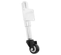 Roue Pivotante de Portail Robuste en Fer et Caoutchouc, Argenté | Portail et Porte, Usage Résidentiel ou Commercial, Diamètre 8mm, Entraxes 45mm et 75mm
