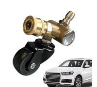 Roue pivotante de rechange pour nettoyage de châssis | 6,35 mm à connexion rapide antirouille, roue de nettoyage de châssis de nettoyeur haute pression | pour techniciens, propriétaires de