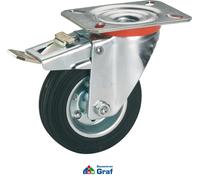 Roue Pivotante Dörner+Helmer Avec Pneus En Caoutchouc Plein, 100x30mm