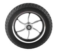 Roue Pleine, 250mm pour Fauteuil électrique | Aluminium + caoutchouc non gonflable et robuste, texture antidérapante, compatible avec roulement de 12 mm