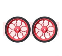Roue pliable Brompton de 82 mm pour vélo, rouleau de sécurité en alliage d'aluminium modifié, pièce de rechange légère haute résistance, stationnement de 11,5 mm de large (rouge)