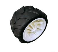 Roue pliante en polyuréthane pour chariot de camping, partie pour voiture de plage et chariot de jardin, résistante aux coupures, aux déchirures et aux conditions environnementales difficiles (blanc