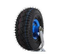 Roue pneumatique en Caoutchouc à Pneu Gonflable épais de 6 Pouces, Roue Simple de Chariot à roulettes à Plat silencieuse