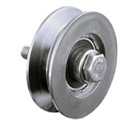 Roue poulie pour portail 40 mm à rainure en V en acier avec roulement 6001RS et boulon M8x45