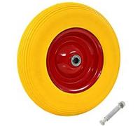 Roue pour brouette avec axe PU solide 4.00 8 390 mm