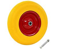 Roue pour brouette avec axe PU solide 4.00 8 390 mm G