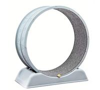 Roue pour chat d'appartement avec mécanisme de verrouillage et tapis amovible pour courir, marcher, faire de l'exercice, convient à la plupart des chats, bleue