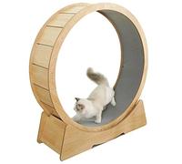 Roue pour Chat Grande Roue en Bois d'exercice de Chat, Roue d'exercice Machine Animal Compagnie Silencieux, Jouet Sport Fitness,XL