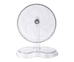 Roue Pour Gerbille - 24 Cm D'exercice Réglable En Hauteur, Antidérapant, Accessoire Pour Grand Hamster Nain | 27x24cm 600g | Lapin Souris Chinchilla Petit Animal Enrichissement Hérisson Cage Clair Sil
