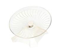 Roue pour hamster - 24 x 24 cm - Roue silencieuse pour petits animaux - Disque transparent antidérapant avec support - Gerbilles, chinchillas, hérissons, furets, tortues, crabes marins - Parc