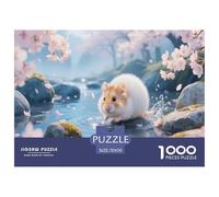 Roue pour Hamster Adultes Puzzles Animal 1000 Pièces Jeu De Défi Familial Jeux Éducatifs Décoration Intérieure Cadeaux d'anniversaire pour Noël Tueur Ennuyeux 70x50cm/1000pcs
