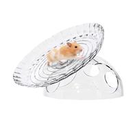 Roue pour Hamster Antidérapante avec Cabane Intégrée | Accessoire d'Exercice pour Rongeurs Adaptée aux Hérissons Crabes Ermites Furets Écureuils et Chinchillas