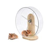 Roue pour hamster | avec support en acrylique | Roue d'exercice transparente pour hamster | pour lapin syrien nain intérieur cage maison habitat nain
