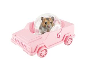 Roue pour hamster, jouet d'exercice en forme de voiture pour animaux de compagnie, jouet de course pour petit animal de compagnie avec design amusant, mots d'enrichissement pour animaux de compagnie