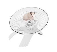 Roue pour Hamster | Roue d'exercice Silencieuse | Accessoires pour Cages Design Transparent Soucoupe Volante pour Petits Animaux Gerboises Hérisson Bernard-l'hermite et d'autres