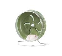 Roue pour hamster, roue d'exercice silencieuse, jouet transparent, roue de hamster en plastique, pour Totoro Mouse, écureuil, chinchilla, petit animal de compagnie (vert)