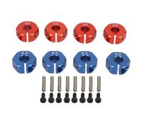 Roue RC Hex En Alliage D'aluminium 12mm Roue D'entraînement Hex Hub Adaptateur Rouge et Bleu Mise À Niveau Pièces pour 1/10 RC Modèle De Voiture (6 mm)