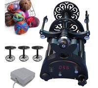 Roue rotative électrique pour la fabrication de fil avec contrôleur de pied et 3 bobines, vitesse réglable, avant et arrière, enrouleur de fil pour tissage de fil