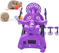 Roue rotative pour la fabrication de fils, 800 tr/min, roue rotative électrique avec vitesse réglable et avant/arrière, mini enrouleur de laine pour laine, violet soie, d'innombrables