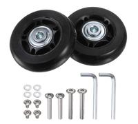 Roue Roulette SOURCING MAP 1 Kit 60x18mm Roues de Rechange pour Bagages Valise Sac à Chariot Roulements rondelle vis