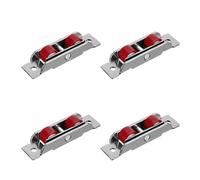 Roue roulette SOURCING MAP 4Pcs 15,8mm Diamètre roulettes porte coulissante verre poulie de fenêtre acier Inox Double roue