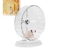 Roue silencieuse pour hamster de 24 cm avec double roulement - Roue transparente réglable en hauteur - Simulation de course naturelle - Pour hamster nain, souris, chinchillas, lemmings