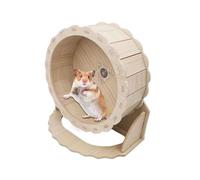Roue silencieuse pour hamster nain, roue d'exercice pour hamster nain, en bois, enrichissement naturel, habitat pour la décoration de cage, besoins de mastication, activités d'escalade, course à pied
