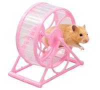 Roue silencieuse pour hamster, rotation silencieuse, disque de cage d'exercice avec support, entraîneur de mouvement respirant avec rotation douce, accessoires pour petits animaux, activité