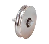 Roue simple gorge ronde en Inox - 90 mm, 20 mm