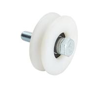 Roue simple gorge V en inox et Nylon - 80 mm