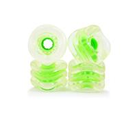 Roue Sk8 Shark - 60mm 78a California Roll - Couleur Clear Avec Green Hub - Shark Wheel