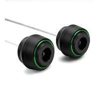 Roue Slider Axe Compatible Avec Pour Z650 RS 2017-2025 2026 Pièces Moto Axe Roue Protecteur Fourche Avant Curseur Protection Bague Bras Oscillant Arrière(Green,Front rear)