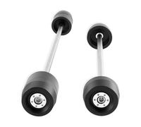 Roue Slider Axe Compatible Avec Pour ZX-6R Ninja636 2009-2021 Pour Z2900 2017-2022 Curseurs D'essieu Fourche Roue Avant Arrière Moto(Silver)