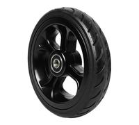 Roue solide de 12,6 cm - Pneu anti-crevaison avec axe de 8 mm - Pour chariot de scooter électrique - Noir