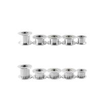 Roue synchrone en aluminium, Poulie de synchronisation GT2 16T/20T, alésage 3-5mm, largeur 6-10mm, aluminium for imprimante 3D, 1 à 300 pièces(20T W10 B5 Without T,5PCS)