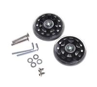 Roue Valise Universelle,Roue de Valise Universelle 1 paire de substituts de substances de remplacement de métal gris Valse de valise 70x24mm Roue de bagages en caoutchouc OD 70 2.76 Pouce ID 6 W 24 Es