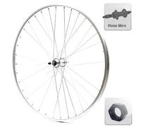 Roue vélo arrière 26 pouces axe à écrous roue libre 5-7 Vitesses ( Argent / 26" (0-21mm) | Filetage roue libre )