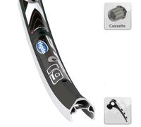 Roue vélo arrière 28 pouces à cassette 8 à 10 vitesses Rigida ( Noir / Argent / 28" (0-19mm) )