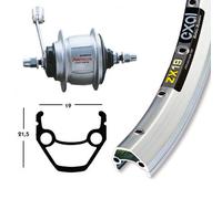 Roue vélo arrière 28 x 1.75 frein rétropédalage 8 vitesses Nexus ( Argent / 28" (622-19mm) )