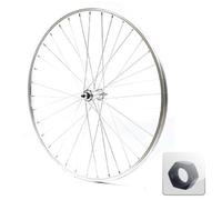 Roue vélo avant 26 pouces simple paroi axe à écrous ( Argent / 26" (559-21mm) )