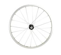Roue vtt 20" av ecrou axe plein jante argent mach1 m110. moyeu alu 28t
