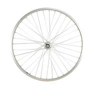 Roue vtt 26" ar ecrou. axe plein jante argent mach1.moy.miche v-brake a visser